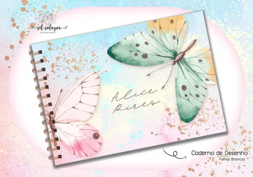 Caderno de Desenho - Borboletas 02