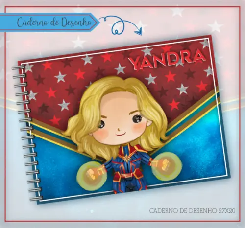 Caderno de Desenho - Capitã Marvel