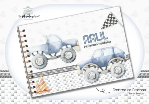 Caderno de Desenho - Carrinho