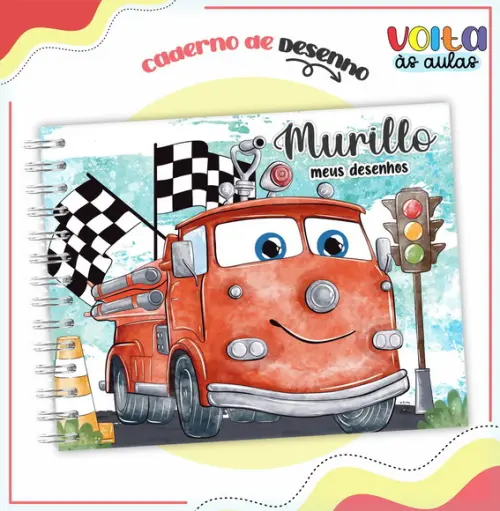 Caderno de Desenho - Carros