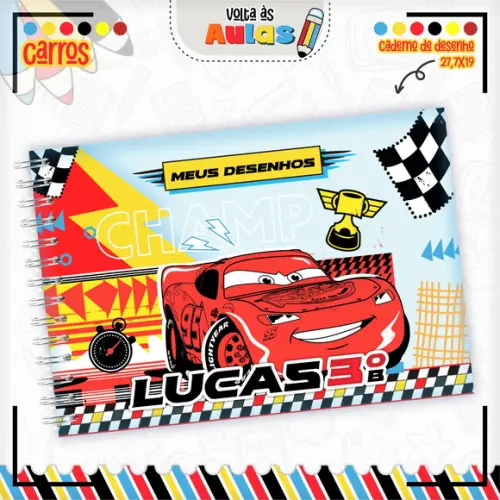 Caderno de Desenho - Carros 02