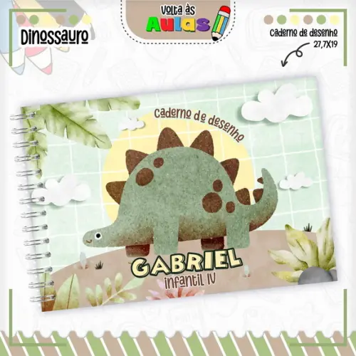 Caderno de Desenho - Dino