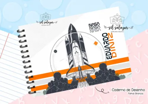 Caderno de Desenho - Foguete