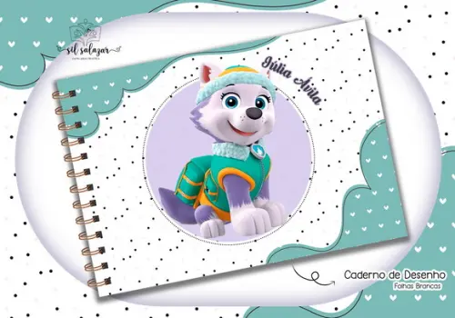 Caderno de Desenho - Everest (patrulha Canina)