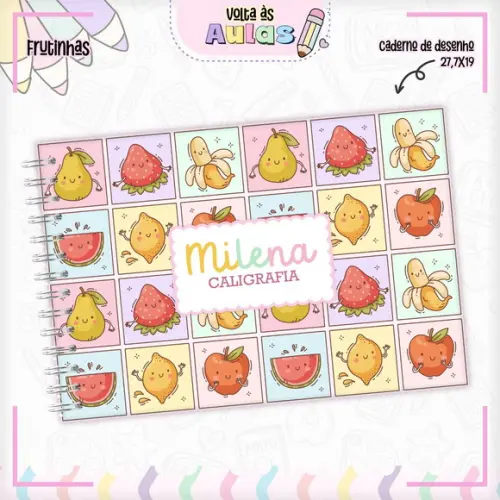 Caderno de Desenho - Frutinhas