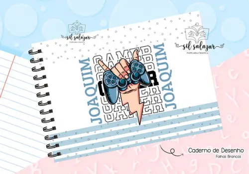 Caderno de Desenho - Gamer 03