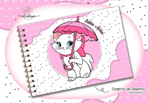 Caderno de Desenho - Gatinha Marie