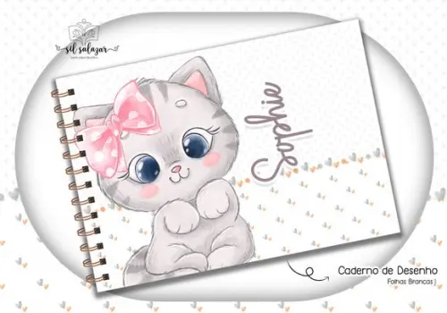 Caderno de Desenho - Gatinho