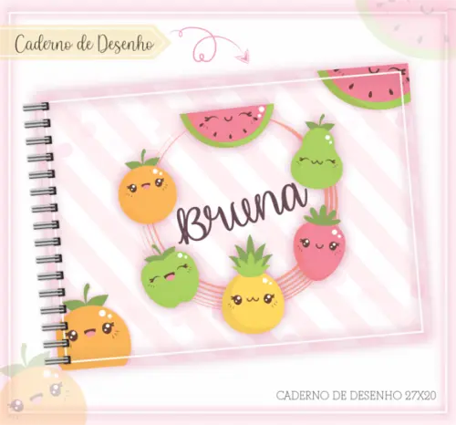 Caderno de Desenho - Frutinhas