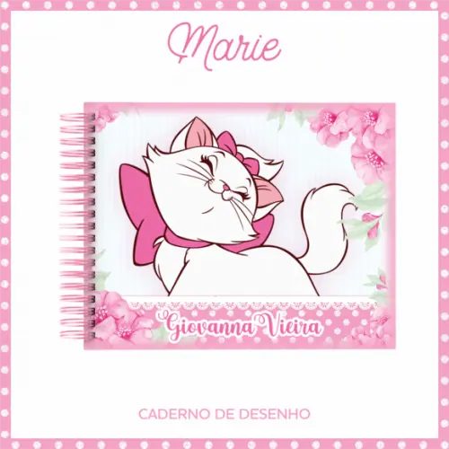 Caderno de Desenho - Gatinha Marie