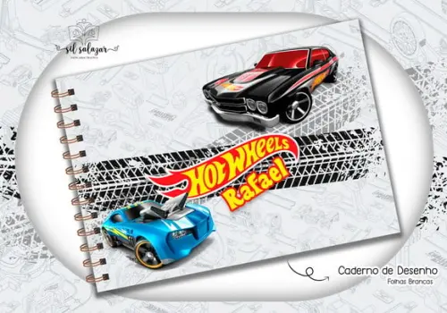 Caderno de Desenho - Hot Wheels