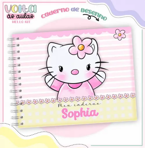 Caderno de Desenho - Hello Kitty