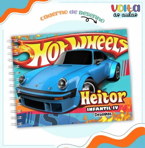 Caderno de Desenho - Hot Wheels 02