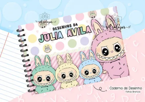Caderno de Desenho - Labubu