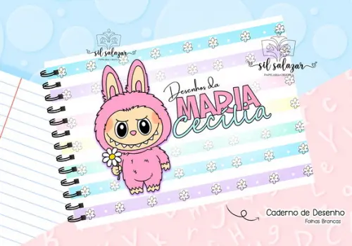 Caderno de Desenho - Labubu