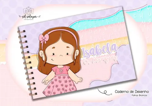 Caderno de Desenho - Menina Morena