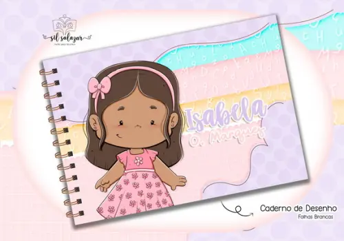 Caderno de Desenho - Menina Negra