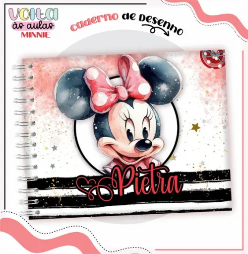 Caderno de Desenho - Minnie Vermelha 02