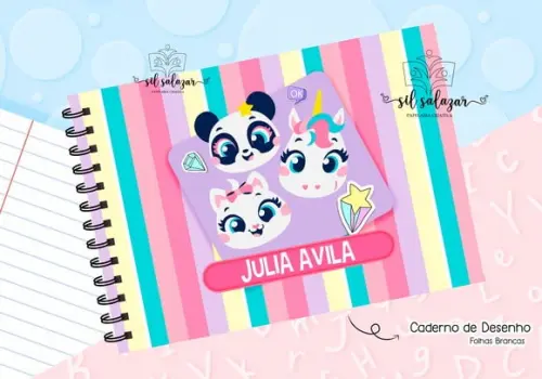 Caderno de Desenho - Multibichos Puket