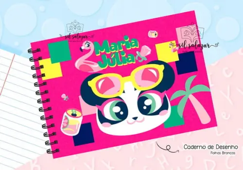 Caderno de Desenho - Panda Miami Puket