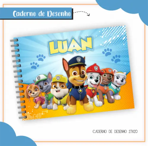 Caderno de Desenho - Patrulha Canina