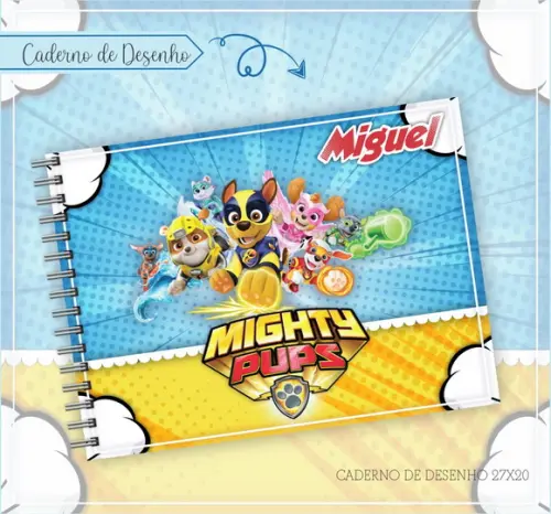 Caderno de Desenho - Patrulha Super Filhotes