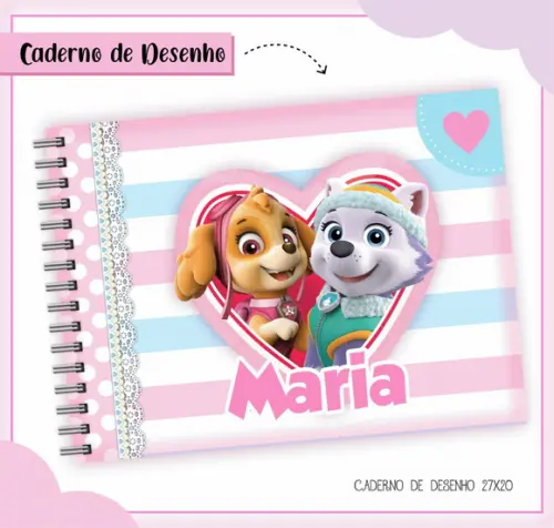 Caderno de Desenho - Patrulha Canina Menina