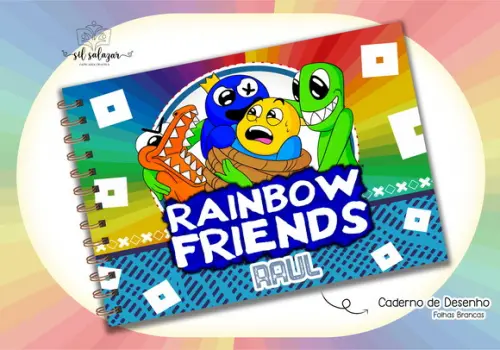 Caderno de Desenho - Rainbow Friends