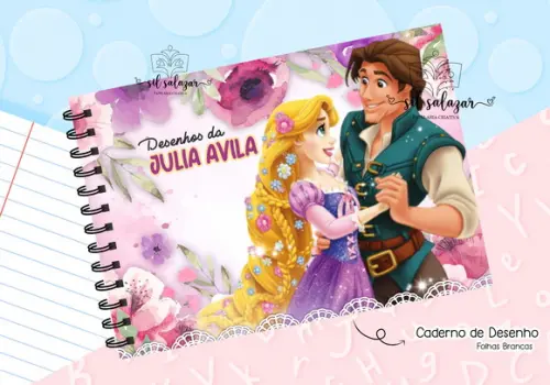 Caderno de Desenho - Rapunzel 02