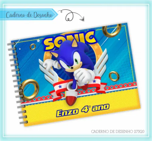 Caderno de Desenho - Sonic