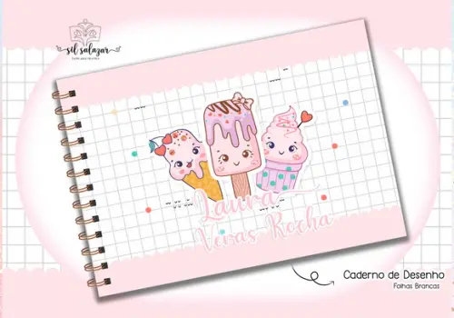 Caderno de Desenho - Sorvete