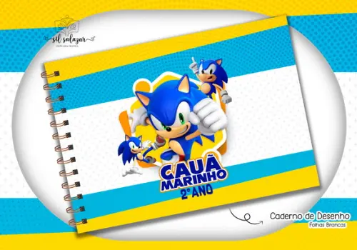 Caderno de Desenho - Sonic 03