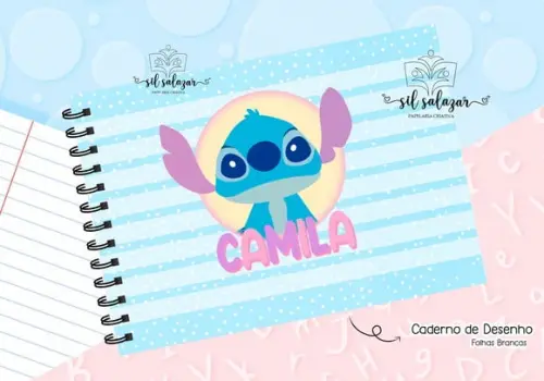 Caderno de Desenho - Stitch Puket