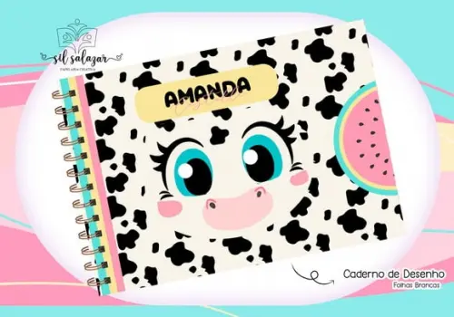 Caderno de Desenho - Vaca Puket