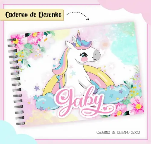Caderno de Desenho - Unicórnio