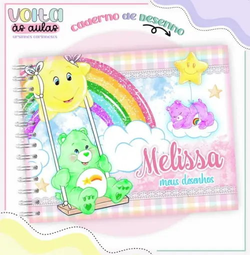 Caderno de Desenho - Ursinhos Carinhosos