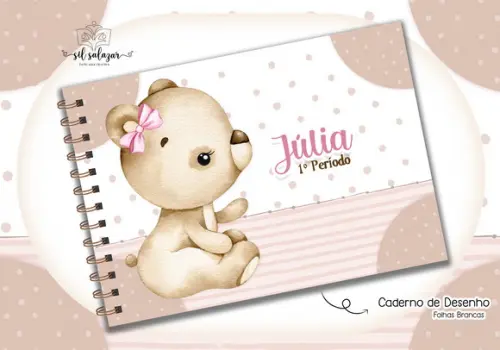 Caderno de Desenho - Ursinha 02