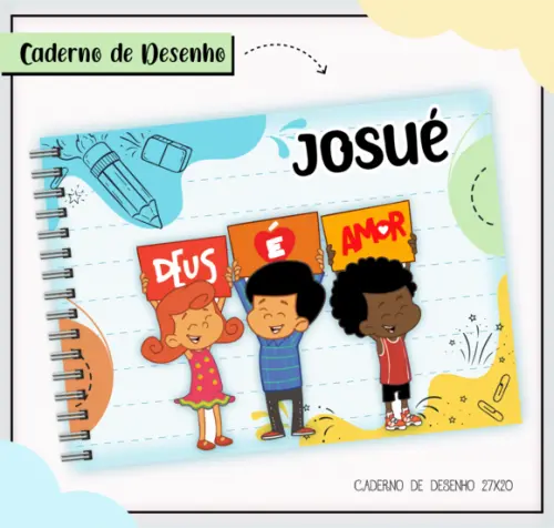 Caderno de Desenho- 3 Palavrinhas