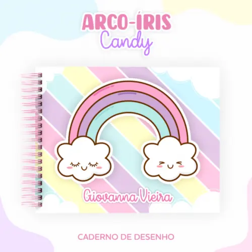 Caderno de Desenho- Arco Íris Candy