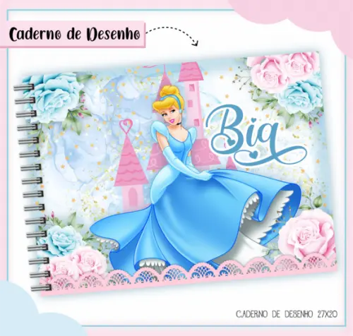Caderno de Desenho- Cinderela