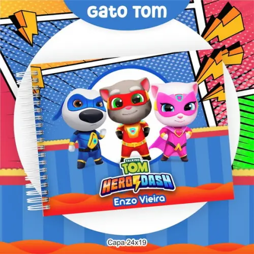 Caderno de Desenho- Gato Tom / Talking Tom