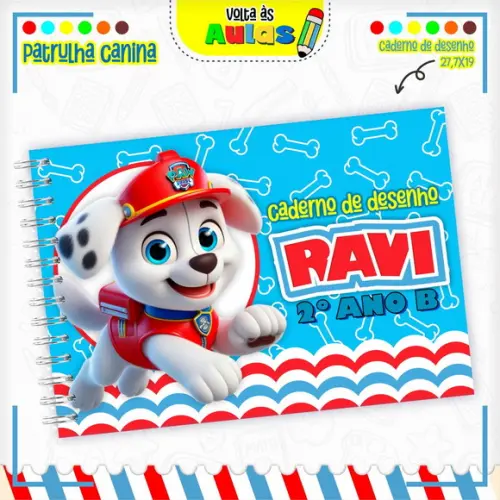 Caderno de Desenho- Patrulha Canina - Marshall