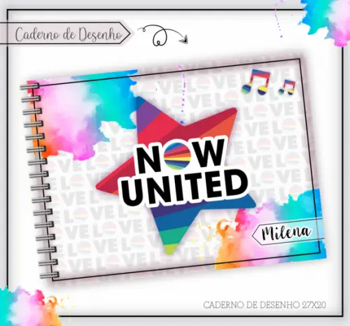 Caderno de Desenho- Now United