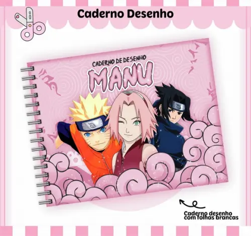 Caderno de Desenho- Naruto Menina