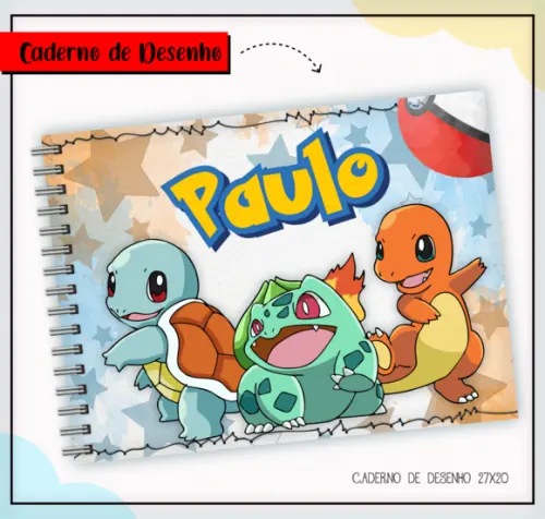 Caderno de Desenho- Pokemon 02