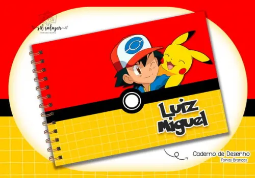 Caderno de Desenho- Pokemon 03