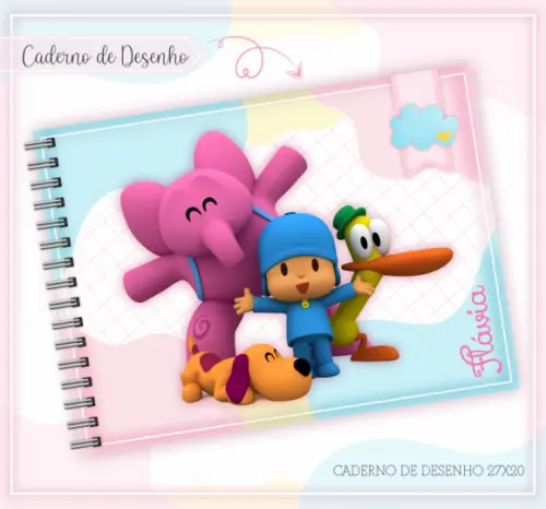 Caderno de Desenho- Pocoyo Menina