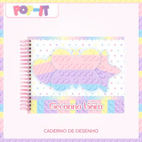 Caderno de Desenho- Pop It Candy