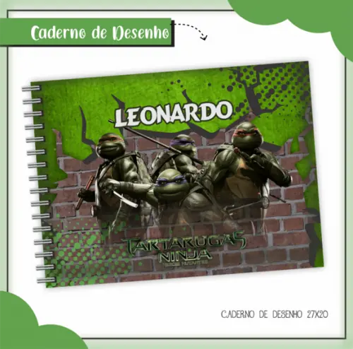 Caderno de Desenho- Tartarugas Ninja