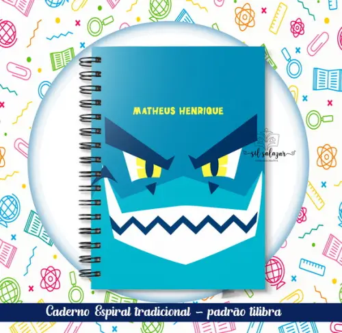 Caderno Espiral Tradicional - Shark Puket